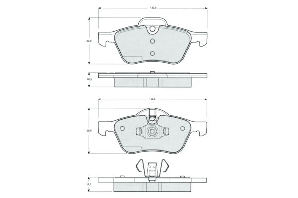 PROCODIS FRANCE Комплект тормозных колодок, дисковый тормоз PF1459